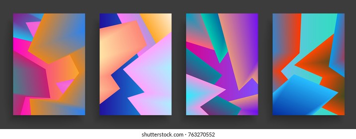 Modern abstract covers set. Futuristic design. Eps10 vector.