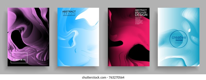 Modern abstract covers set. Futuristic design. Eps10 vector.