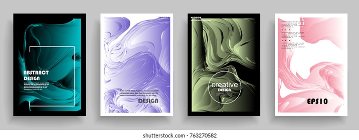 Modern abstract covers set. Futuristic design. Eps10 vector.