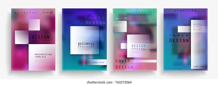 Conjunto de cubiertas abstractas modernas. Diseño futurista. Vector Eps10.