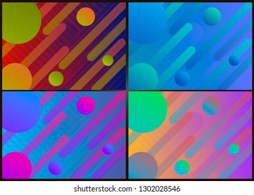 Modern abstract covers set. Gradient shapes composition. Eps10 vector.