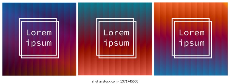 Modern abstract covers set. Hot gradient  