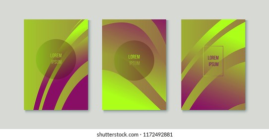 Modern abstract covers set. Minimal Vector cover design. Colorful geometric background. Futuristic design. Eps10 vector.