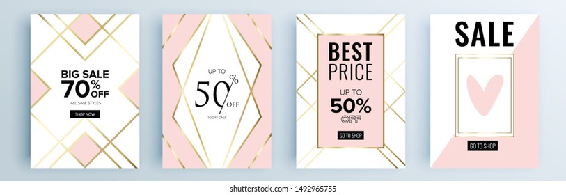 Modern abstract covers set, minimal covers design. Colorful geometric background, vector illustration.