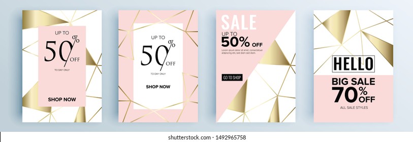 Modern abstract covers set, minimal covers design. Colorful geometric background, vector illustration.