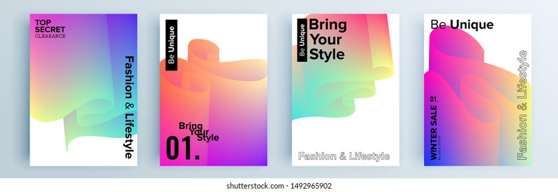 Modern abstract covers set, minimal covers design. Colorful geometric background, vector illustration.