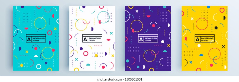 Modern abstract covers set, minimal covers design. Colorful geometric background, vector illustration. svg