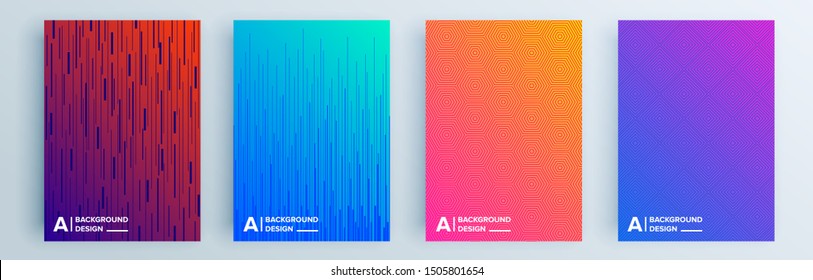 Modern abstract covers set, minimal covers design. Colorful geometric background, vector illustration.