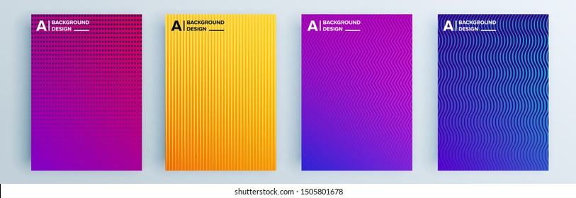 Modern abstract covers set, minimal covers design. Colorful geometric background, vector illustration.