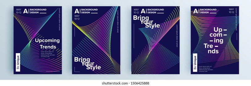Modern abstract covers set, minimal covers design. Colorful geometric background, vector illustration.