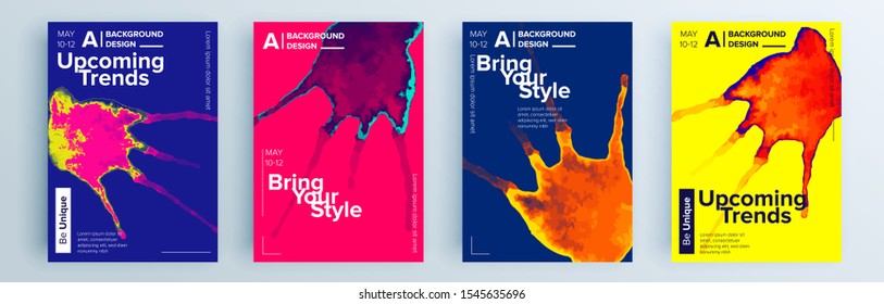 Modern abstract covers set, minimal covers design. Colorful geometric background, vector illustration.