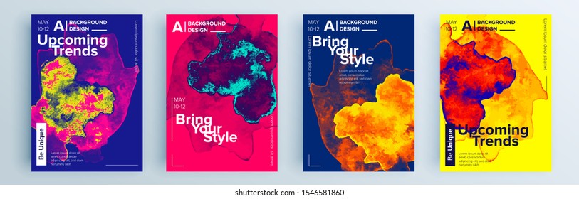 Modern abstract covers set, minimal covers design. Colorful geometric background, vector illustration.