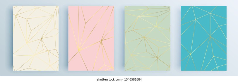 Modern abstract covers set, minimal covers design. Colorful geometric background, vector illustration.