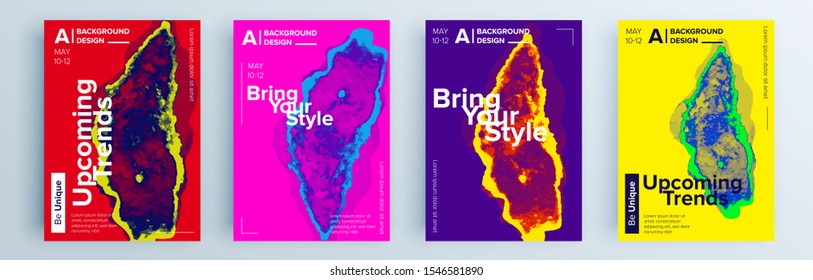 Modern abstract covers set, minimal covers design. Colorful geometric background, vector illustration.