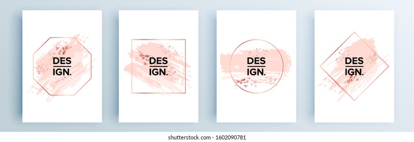 Modern abstract covers set, minimal covers design. Colorful geometric background, vector illustration.
