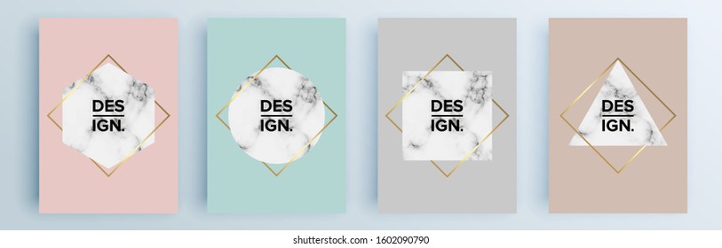 Modern abstract covers set, minimal covers design. Colorful geometric background, vector illustration.