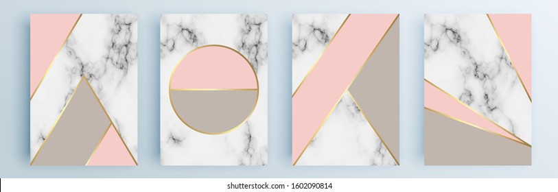 Modern abstract covers set, minimal covers design. Colorful geometric background, vector illustration.