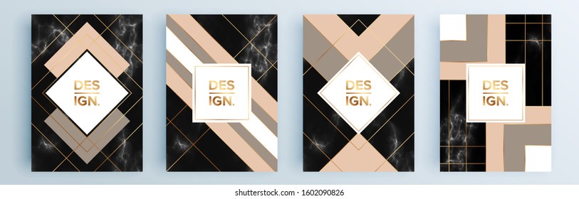 Modern abstract covers set, minimal covers design. Colorful geometric background, vector illustration.