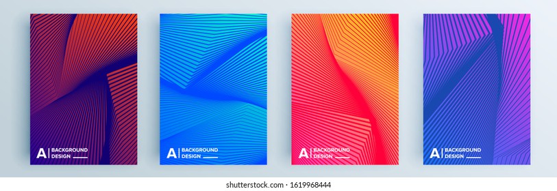 Modern abstract covers set, minimal covers design. Colorful geometric background, vector illustration.