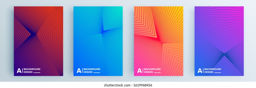 Modern abstract covers set, minimal covers design. Colorful geometric background, vector illustration.