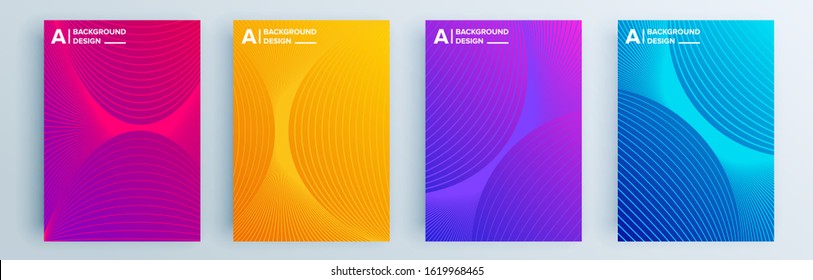 Modern abstract covers set, minimal covers design. Colorful geometric background, vector illustration.
