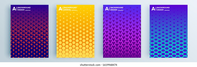 Modern abstract covers set, minimal covers design. Colorful geometric background, vector illustration.