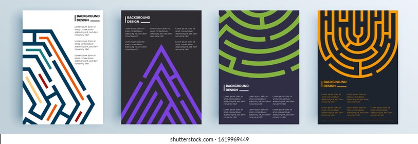 Modern abstract covers set, minimal covers design. Colorful geometric background, vector illustration.
