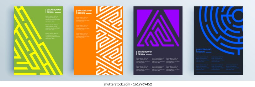Modern abstract covers set, minimal covers design. Colorful geometric background, vector illustration.