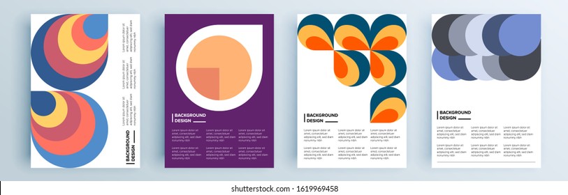 Modern abstract covers set, minimal covers design. Colorful geometric background, vector illustration.