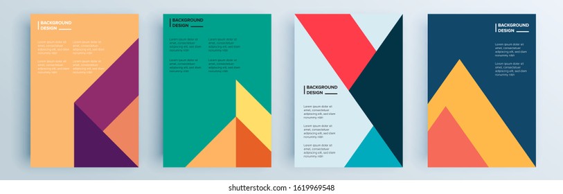 Modern abstract covers set, minimal covers design. Colorful geometric background, vector illustration.