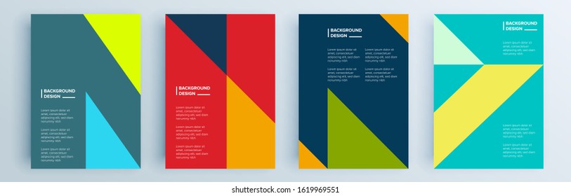 Modern abstract covers set, minimal covers design. Colorful geometric background, vector illustration.