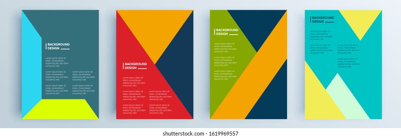 Modern abstract covers set, minimal covers design. Colorful geometric background, vector illustration.