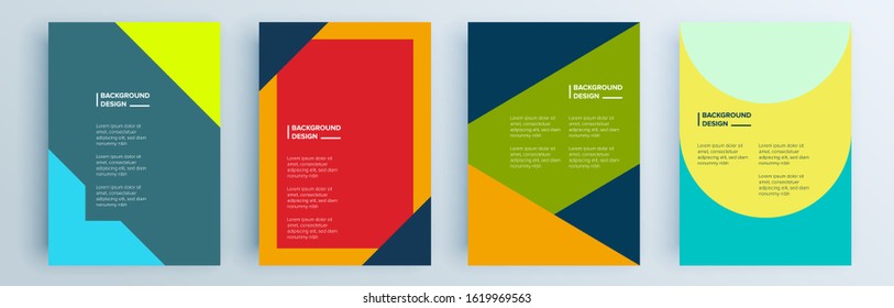 Modern abstract covers set, minimal covers design. Colorful geometric background, vector illustration.