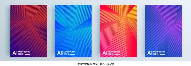 Modern abstract covers set, minimal covers design. Colorful geometric background, vector illustration.