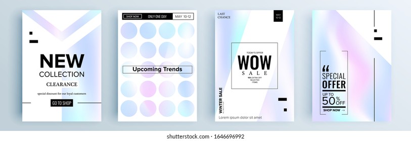 Modern abstract covers set, minimal covers design. Colorful geometric background, vector illustration.