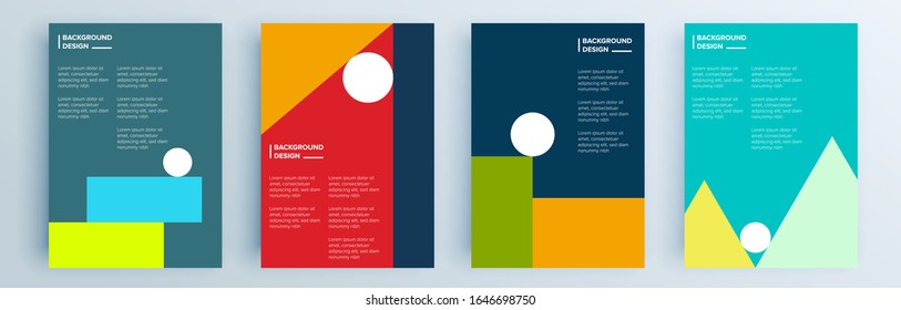 Modern abstract covers set, minimal covers design. Colorful geometric background, vector illustration.
