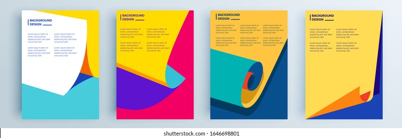 Modern abstract covers set, minimal covers design. Colorful geometric background, vector illustration.