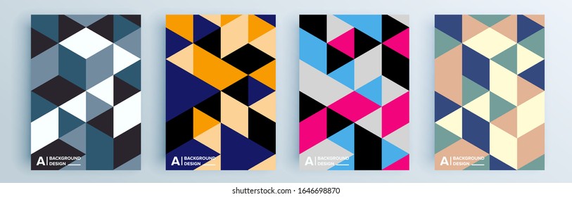 Diseño de cubiertas abstractas modernas y minimo. Fondo geométrico colorido, ilustración vectorial.