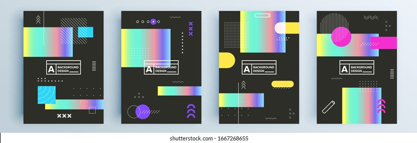Diseño de cubiertas abstractas modernas y minimo. Fondo geométrico colorido, ilustración vectorial.