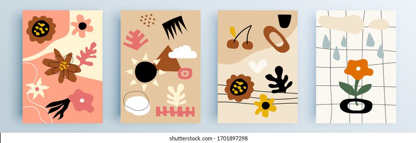 Diseño de cubiertas abstractas modernas y minimo. Fondo geométrico colorido, ilustración vectorial.