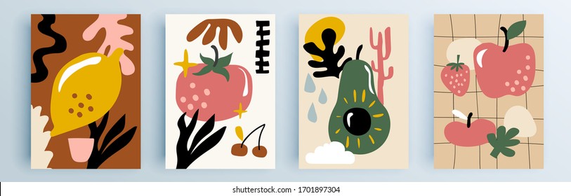 Modern abstract covers set, minimal covers design. Colorful geometric background, vector illustration.