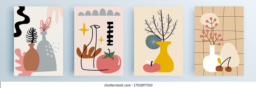 Modern abstract covers set, minimal covers design. Colorful geometric background, vector illustration.