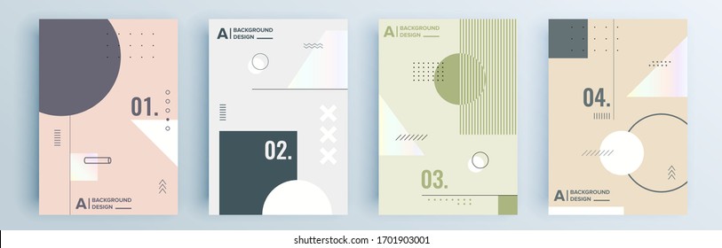 Modern abstract covers set, minimal covers design. Colorful geometric background, vector illustration.
