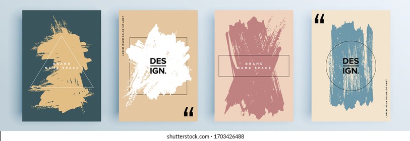 Modern abstract covers set, minimal covers design. Colorful geometric background, vector illustration.