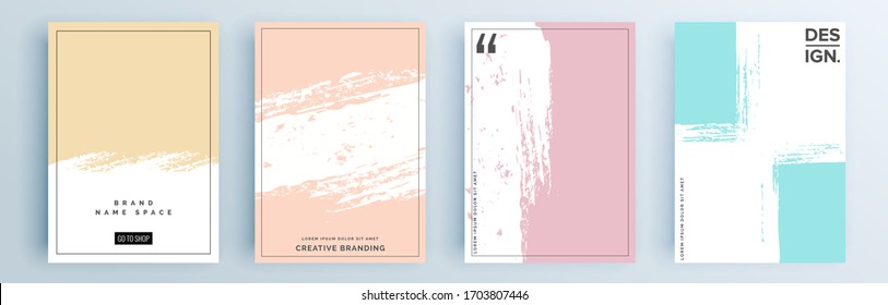 Modern abstract covers set, minimal covers design. Colorful geometric background, vector illustration.