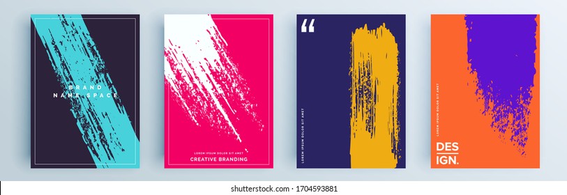 Modern abstract covers set, minimal covers design. Colorful geometric background, vector illustration.