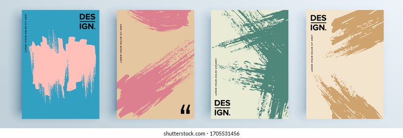 Modern abstract covers set, minimal covers design. Colorful geometric background, vector illustration.