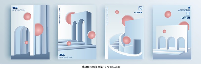 Diseño de cubiertas abstractas modernas y minimo. Fondo geométrico colorido, ilustración vectorial.