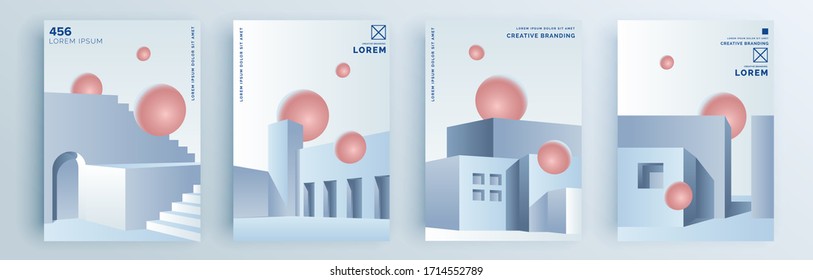 Modern abstract covers set, minimal covers design. Colorful geometric background, vector illustration.