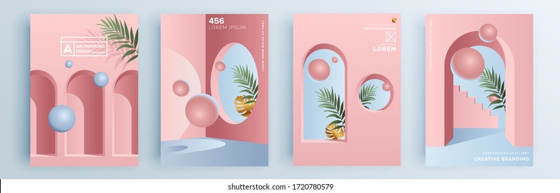 Modern abstract covers set, minimal covers design. Colorful geometric background, vector illustration.